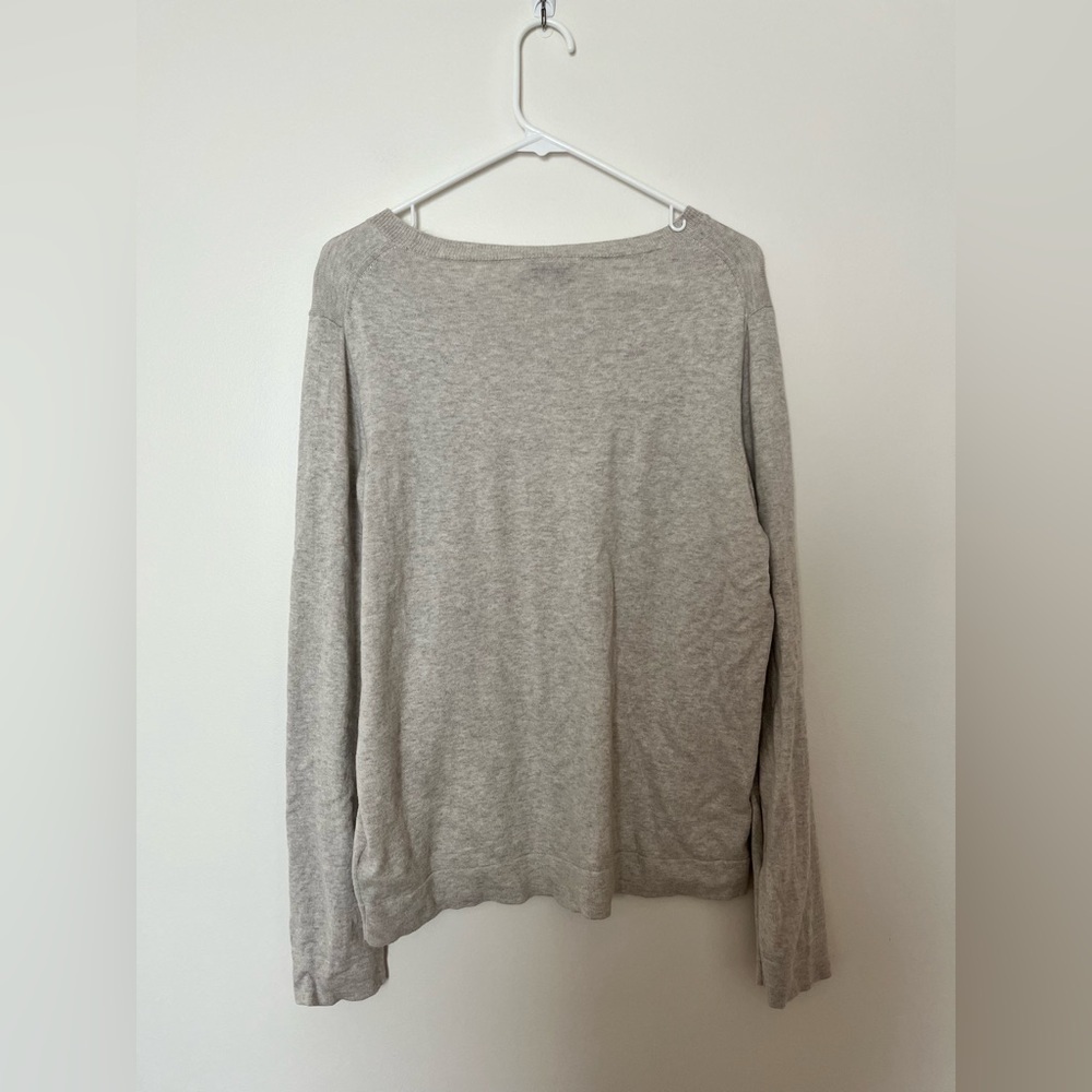 J.Crew Apples Teddie sweater Embroidered Apples gray Soft Sweater Pullover - Picture 5 of 11